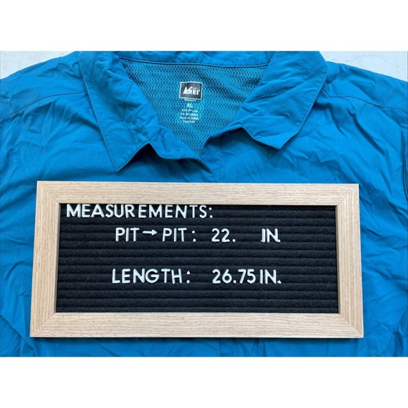 REI Women's Hiking Shirt Short sleeve - Teal - Size XL - Lightweight button down - Picture 2 of 7